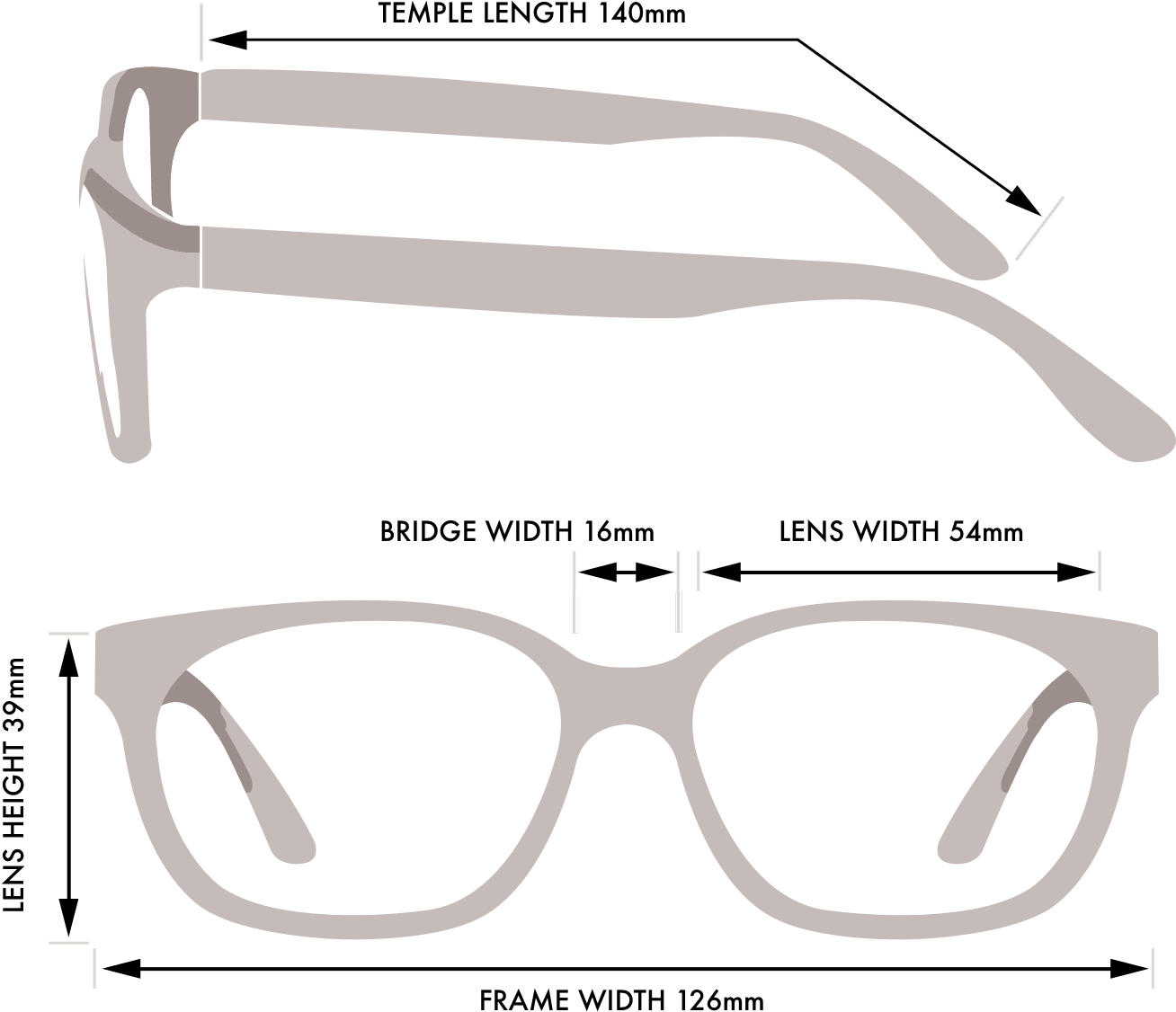 Small Glasses Frame Size